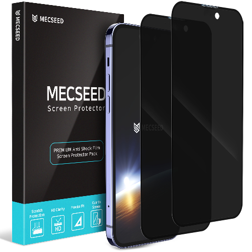 MECSEED 6DX 마스터 사생활 프라이버시 풀커버 강화유리 휴대폰 액정보호필름 2p 세트, 1세트