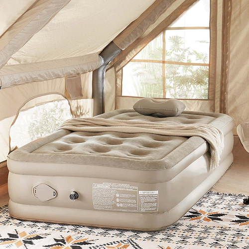 온라인원 어반카모 캠핑 자충 에어매트 야외 캠핑용 휴대용 침대 매트리스 (베게 증정), 옵션C 25cm 2인용 매트