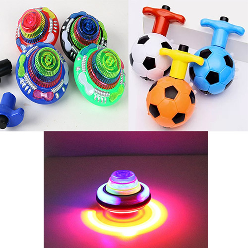 파피앙 팽이 LED 축구공 팽이 LED UFO 팽이 배틀팽이 뮤직팽이 장난감-색상램덤