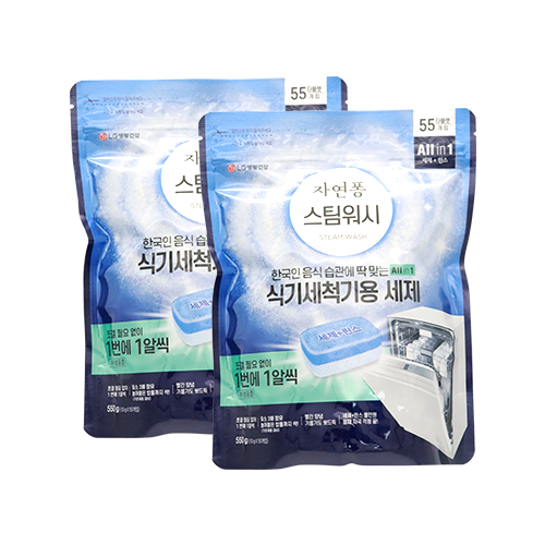 자연퐁 식기세척기 타블렛 세제 10g 55개입 시트러스향, 550g, 2개