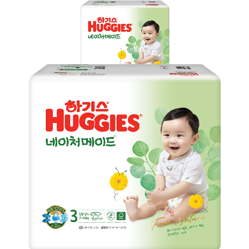 하기스 NEW 네이처메이드 밴드형 기저귀 남아용 중형 3단계(7~10kg)