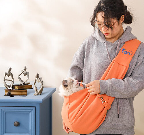 ANYOU 가벼운 휴대용 부드러운 대용량 강아지 슬링백 반려동물 나들이 순면 고양이가방 이동가방