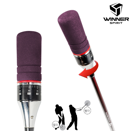 [홈쇼핑 방송 상품] 위너스피릿 임팩트V2 스윙 속도 레벨업 골프 스윙 연습기, RED