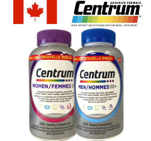 (세트상품) 캐나다 센트룸 종합비타민 대용량 50세이상 여성 + 50세이상 남성 250정, 250정