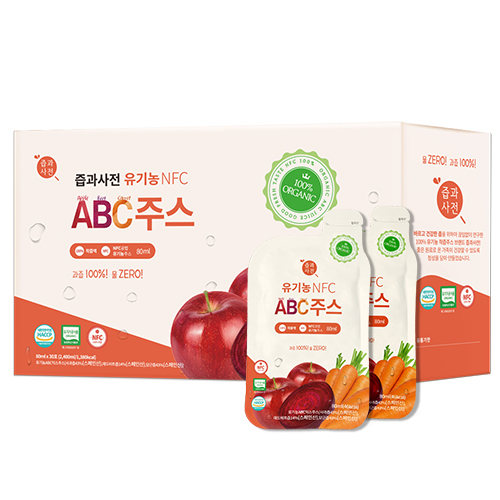 즙과사전 유기농 NFC ABC주스 착즙주스, 80ml, 30개