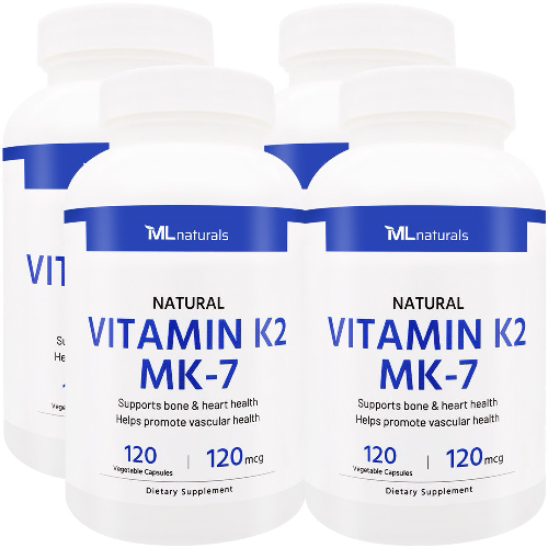 4병 [미국빠른직구] 신제품 마이라이프 내추럴스 비타민 K2 120mcg (as MK-7) 120정 (16개월), 120정, 4병