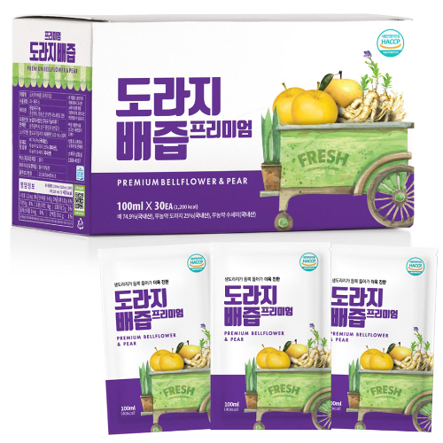 물없이 통째로 만든 도라지배즙 프리미엄, 3000ml, 1박스