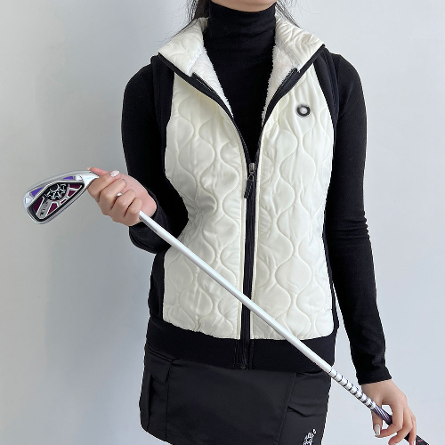 여성 골프 조끼 겨울 기모 바람막이 패딩 퀄팅 여자 골프웨어 베스트