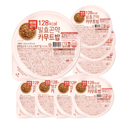 [식후혈당상승억제 / 소화성개선] 128kcal발효곤약카무트밥 150g x 8/16/24 팩, 150g, 8개