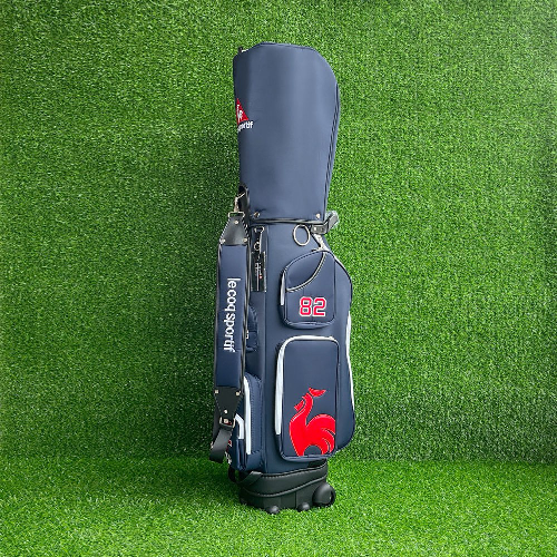 프랑스 빅 콕 골프 가방 내구성있는 나일론 헝겊 가방 풀리로드 남녀 골프 가방, 다크 블루