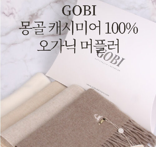 (소프트박스 무료제공) 고비 GOBI 캐시미어 머플러 캐시미어100%(오가닉)남자 여자 목도리 커플 연말 생일 부모님선물