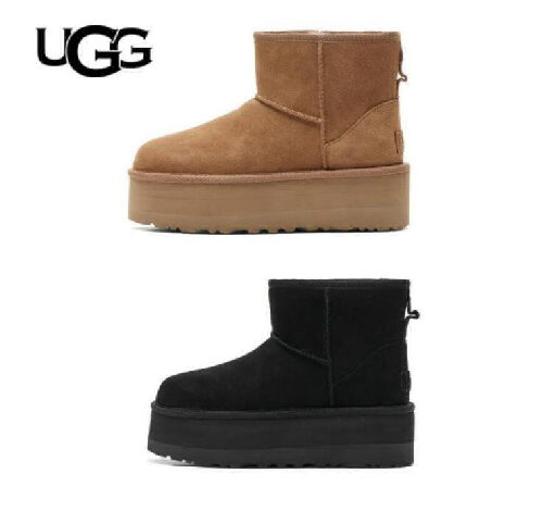 UGG 어그 스웨이드 레더 플랫폼 부츠 클래식 미니 W 체스넛 MINI PLATFORM CHESTNUT 240 1134991-CHE