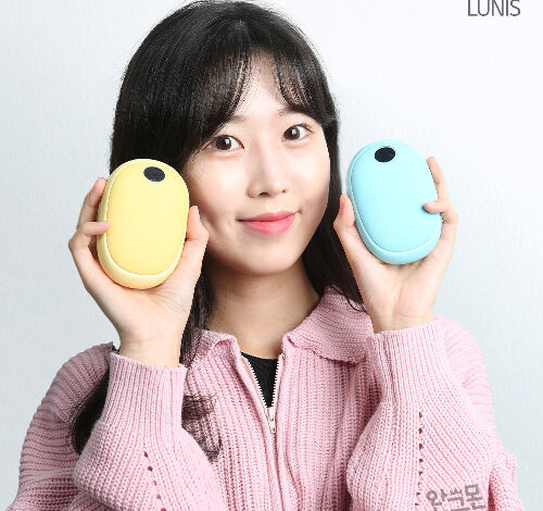 귀여운 손난로 크레용 LED 충전식 손난로 보조배터리 대용량 10000mAh 양면발열 루니스 LUNIS, 베이비핑크