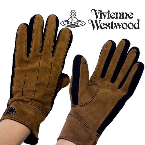 비비안 웨스트우드 2021FW ORB 양가죽 스웨이드 여성 장갑 (4종택1) / Vivienne Westwood 2021FW orb suede gloves-BY PATTYIAN