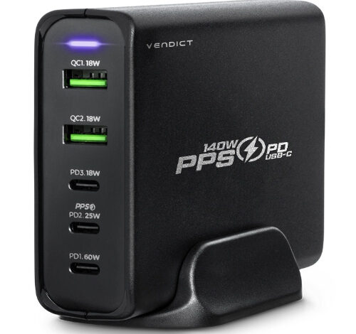 벤딕트 140W 초고속 5포트 PD 3.0 PPS QC 듀얼 USB C타입 아이폰 맥북 그램 멀티 충전기