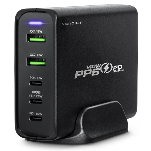 벤딕트 140W 초고속 5포트 PD 3.0 PPS QC 듀얼 USB C타입 아이폰 맥북 그램 멀티 충전기