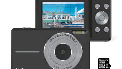 RUN 기술 2.4 inch 4400W 픽셀 하이엔드 초고속 HD 디지털 카메라 + 32GB 메모리 미니 여행용 졸업 기념일 생일 크리스마스 선물