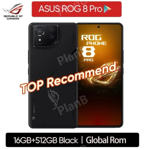 ASUS ROG 8 아수스 로그폰 8 게이밍폰, 공식 표준, 프로 16GB 512GB (글로벌 롬)