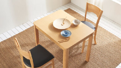 삼익가구 데일 2인용 원목 식탁세트 (의자2)