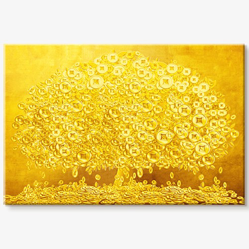 [당일발송] 7일간 추가할인! 황금빛 돈나무그림 재물운 성공운 부르는 풍수그림 프리미엄 액자 9종, 2. 황금동전 돈나무