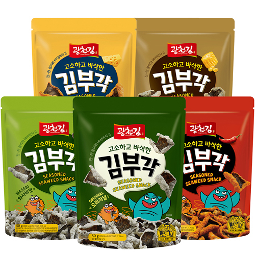광천김 고소하고 바삭한 김부각 50g x 5종 세트