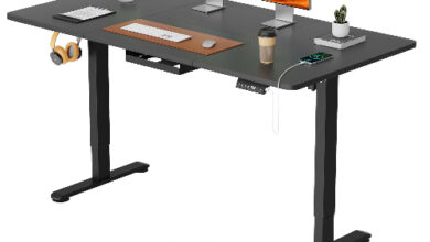 Homall 모션데스크 HE-01 전동 높이조절 스탠딩 책상 공부 사무 게임용 조절 스탠드 테이블
