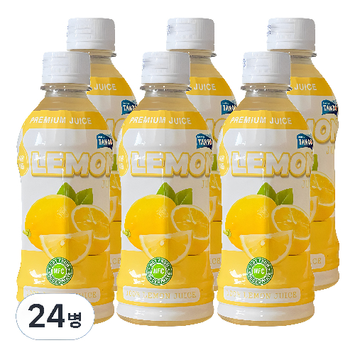 RFC 저온 살균 레몬 주스 100%, 350ml, 24개