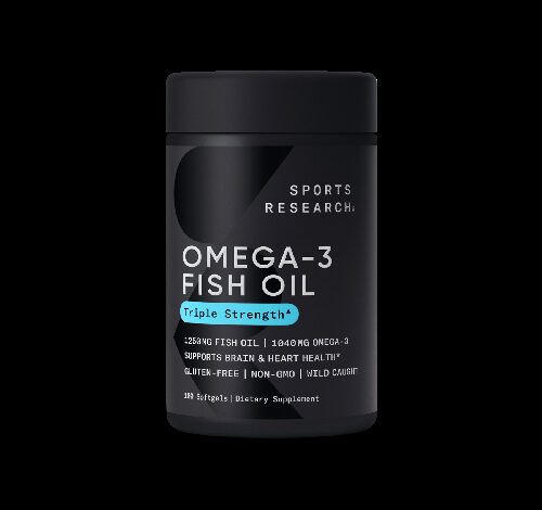 Sports Research 스포츠리서치 Omega-3 Fish Oil 오메가-3 Triple Strength 1,250 mg