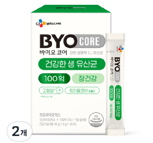 CJ 바이오코어 건강한 생유산균 100억 30p, 45g, 2개