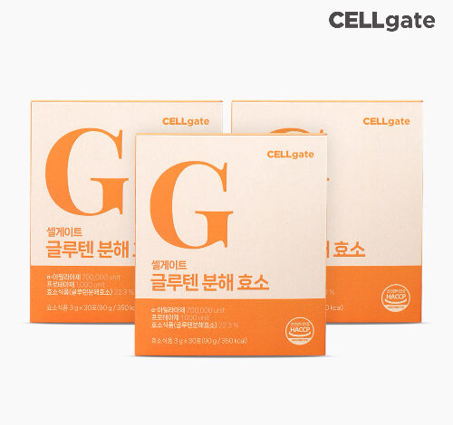 셀게이트 글루텐 분해효소 1개월분(30포), 90g, 3개