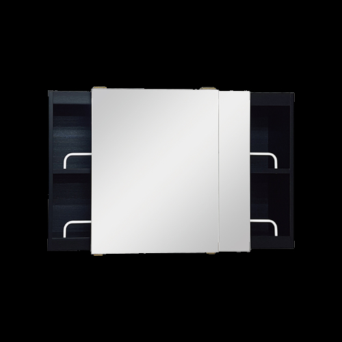 모카 미니 슬라이드 욕실 수납장 800 x 500 mm, 블랙, 1개