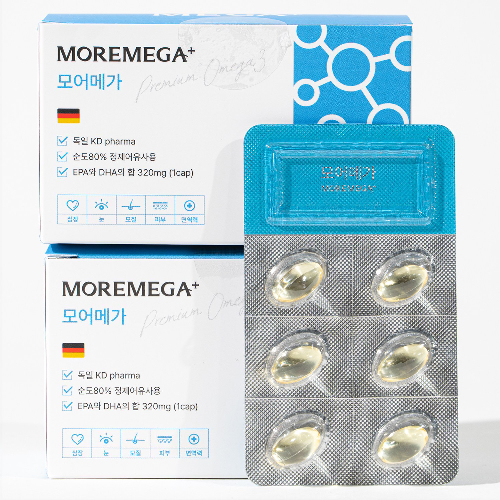 모어메가 강아지 오메가3 KD pharma 순도 80% 60캡슐 2개월