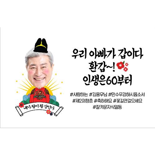 애니데이파티 환갑 현수막 칠순 팔순 생신 고희연 플랜카드 제작