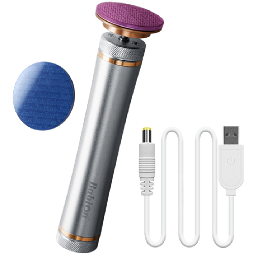 바비온 충전식 전동 크리스탈 발 각질 제거기 BFG-01, 실버, BFG-01