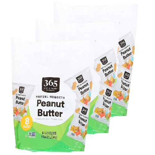 365 by Whole Foods Market Peanut Butter Filled Pretzel Nuggets 피넛 버터 프레즐 너겟 43g 8봉입 3팩