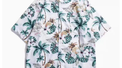 인투조이 하와이안 반팔 꽃무늬 셔츠 7부 소매 커플 해변 스타일 동남아 휴가