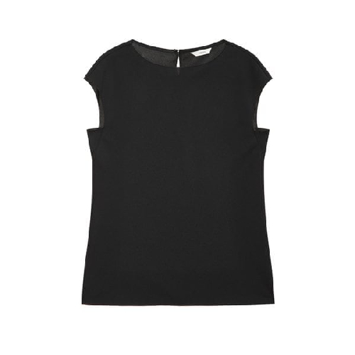 [국내매장상품]헤지스레이디스 블랙 단색 민소매셔츠 HSSH3B782BK