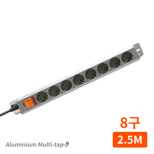 동양전자 국내산 8구 알루미늄 멀티탭 콘센트 (과부하차단)