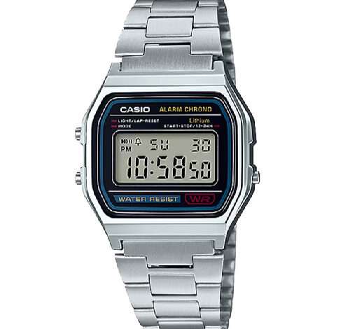 카시오 남여공용 메탈 디지털 명품 시계 A158WA-1DF / CASIO